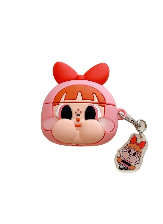 Generic - Flying Little Girl LABUBU Rab Pendant For Apple Airpods3 Headset Case Headset Headset 2pro/1-Color:Three-dimensional Silicone Earphone Set-brown Cloth-Applicable Model:For Apple AirPods Pro 2nd Generation - Image 1