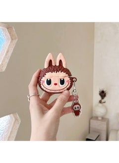 Flying Little Girl LABUBU Rab Pendant For Apple Airpods3 Headset Case Headset Headset 2pro/1-Color:Three-dimensional Silicone Earphone Set-brown Cloth-Applicable Model:For Apple AirPods Pro 2nd Generation