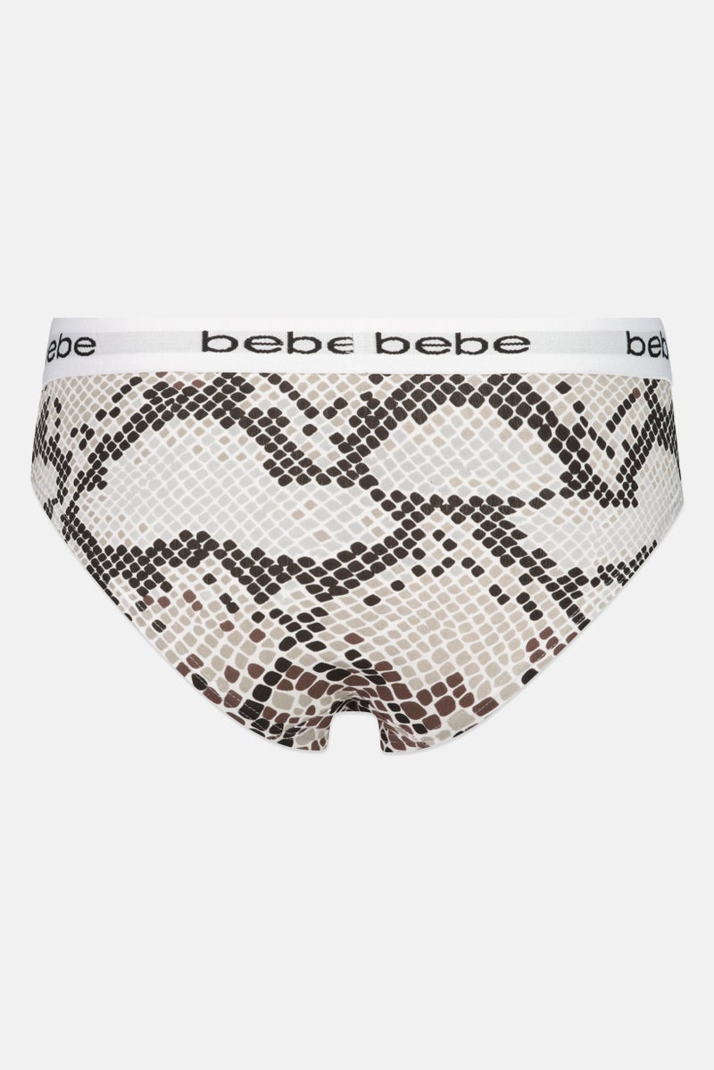bebe Women 3 Pieces Brand Logo Cheeky Panties, Multicolor - Image 5