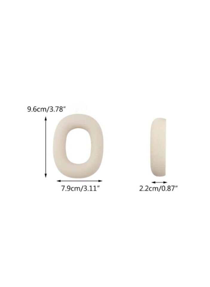 1 Pair Replacement Headphone Silicone Earphone Cushion Earpads for Baseus Bowie H1i-off-white  - Image 3