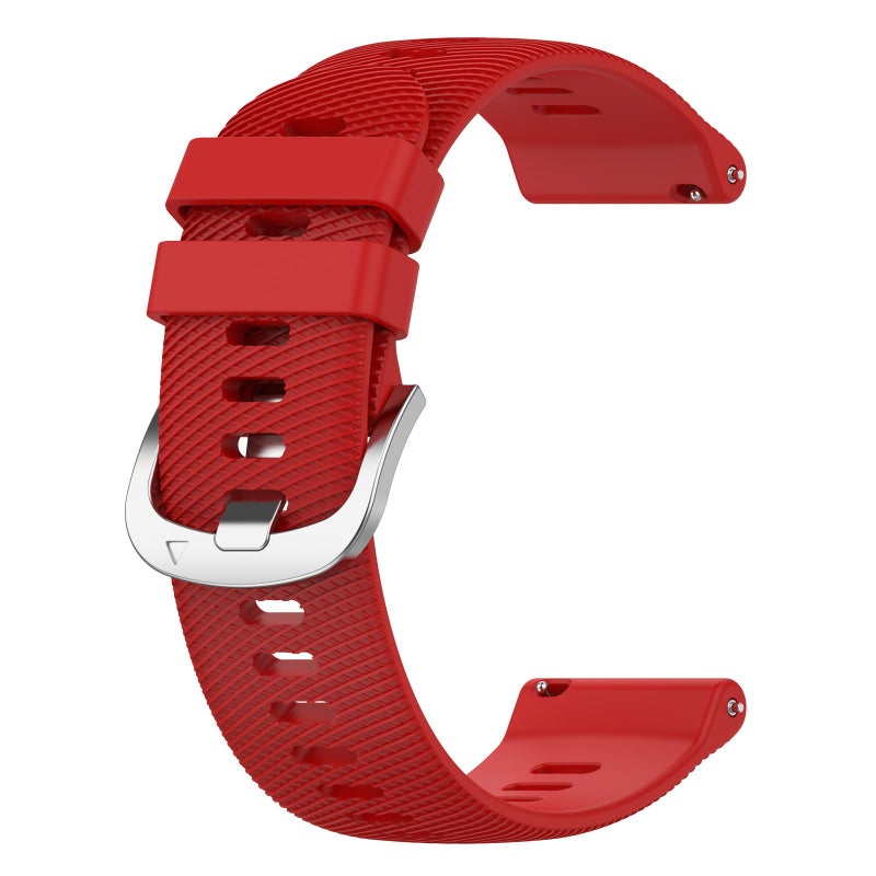 S-TOP For Garmin Vivomove Sport 20mm Solid Color Soft Silicone Watch Band(Red) - Image 2