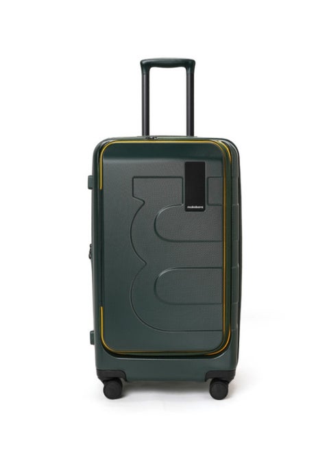 MOKOBARA The Em Access Check-In Trunk Luggage Polycarbonate 8 Spinner Wheel Trolly Hardsided Suitcase With Built In Tsa Lock Travel Suitcase (Green)