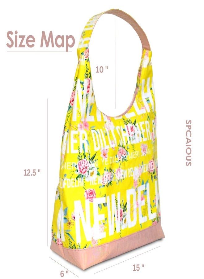 STRUTT Colorful Hobo Bag for Women Stylish & Spacious Big-Size Tote Bag Lightweight, Waterproof & Durable Shoulder Handbag - Delhi - Image 5