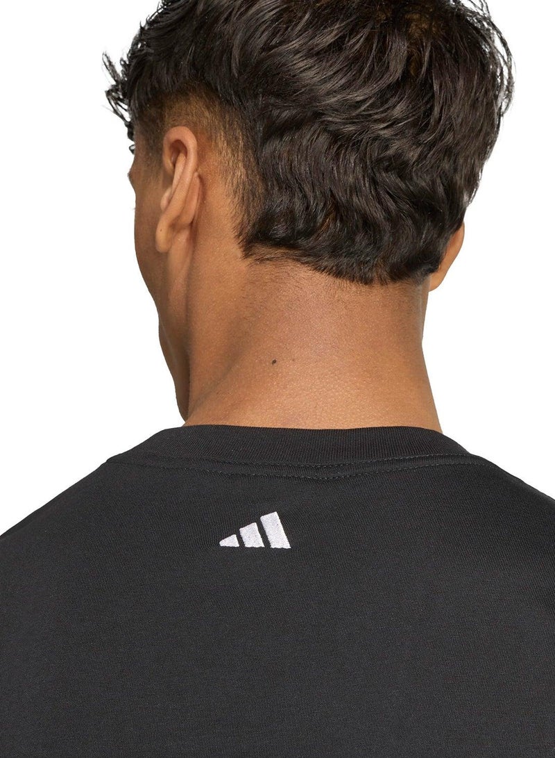 adidas تيشيرت رجالي أسود بأكمام قصيرة - Image 4