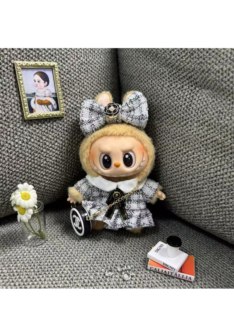 Labubu doll clothes, Labubu clothes, handmade crochet doll clothes for 6.7 inch dolls, high quality Labubu clothes and accessories, elegant clothes for Labubu dolls (bag not included)