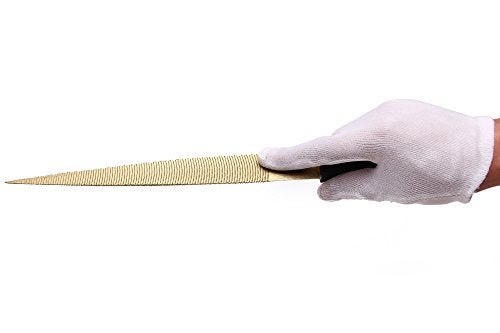 NKTM Wood File, Needle File Set Wood Files for Wood Working Wood Rasp Files Tools Golden Tapered Wood Rasp with Rubber Handle in Gift Bag for Carving 2 Pack (8,10 inch) - Image 5