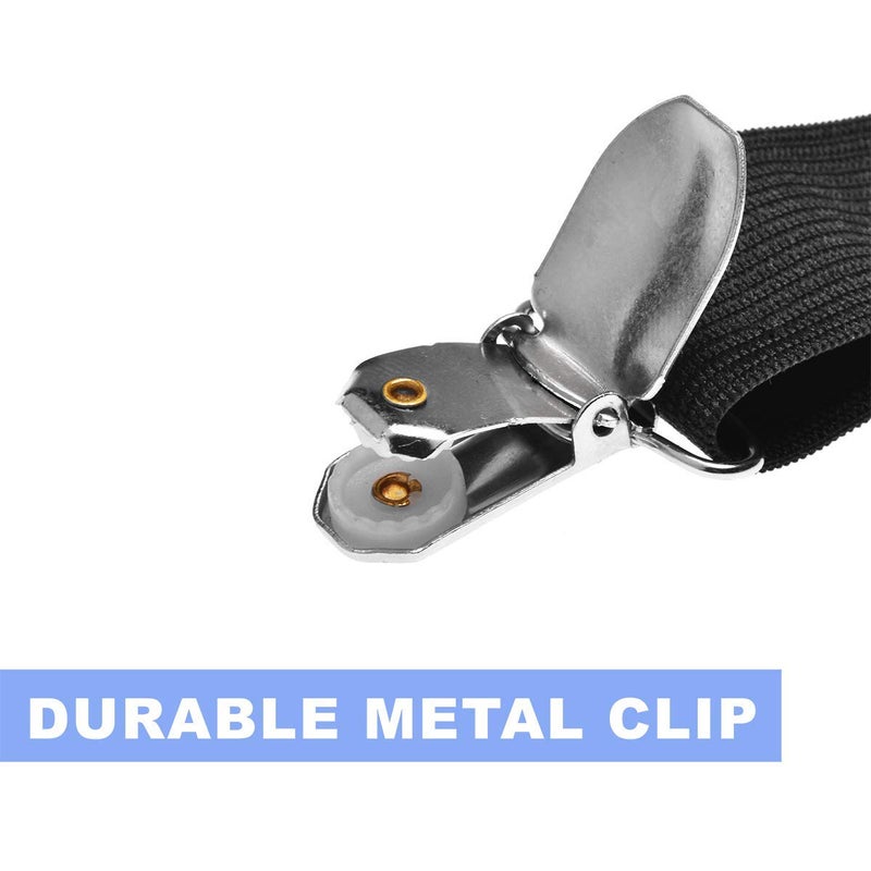 RKPM chrome metal Holder Straps Clip, Standard, Black, 4 Pieces - Image 5