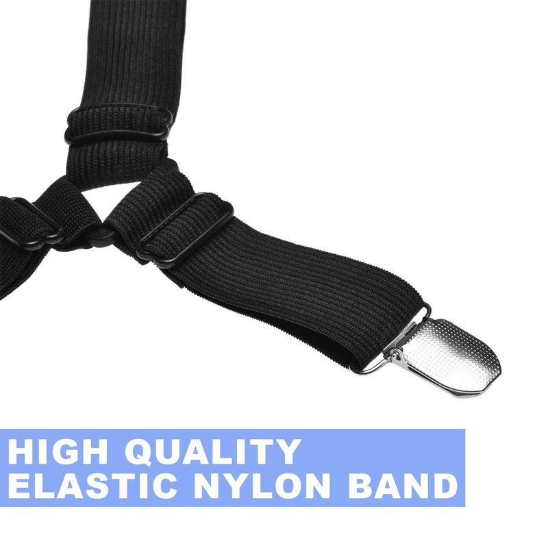 RKPM chrome metal Holder Straps Clip, Standard, Black, 4 Pieces - Image 4
