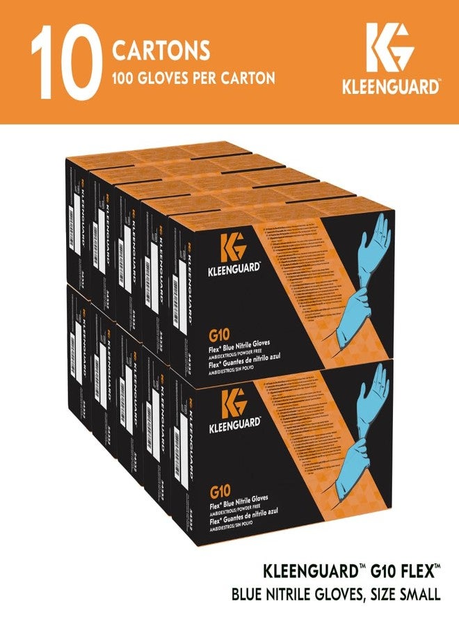 KleenGuard™ G10 Flex™ Blue Nitrile Gloves (54332), 3 Mil, Ambidextrous, Touchscreen Compatible, Small, 100 Gloves/Box - Image 2