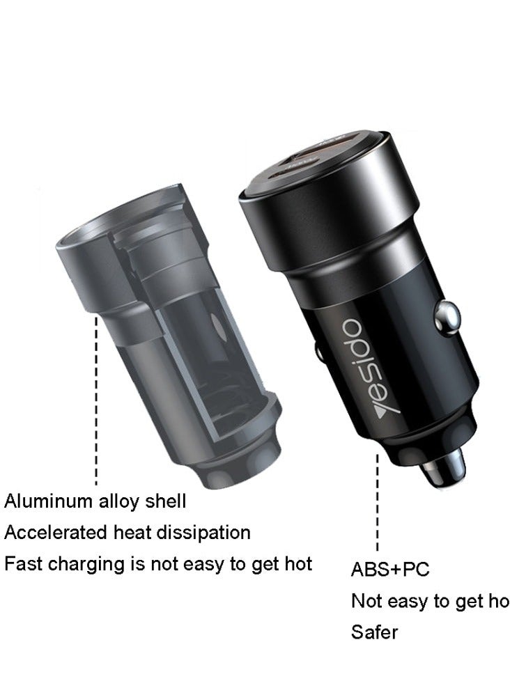 Yesido Yesido Y54 60W Car Charger with IPHONE Cable intelligent output widely compatible - Image 4