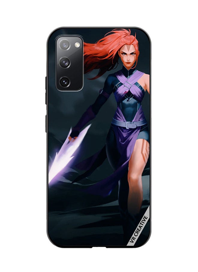 VR CREATIVE Protective Case Cover For Samsung Galaxy S20 FE 5G Anti-Mage Lady Dota 2 Design Multicolour  - Image 1