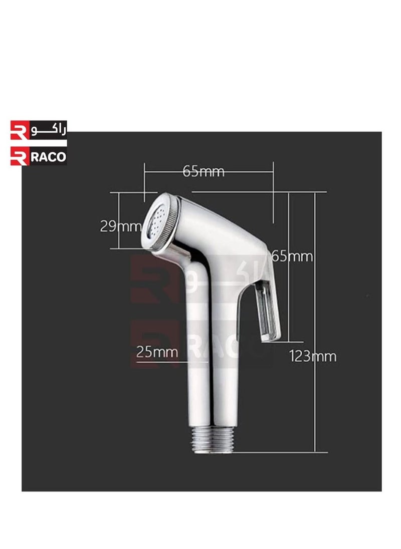 RACO RACO ABS Shattaf Handheld Faucet Set Toilet Wash Bidet Jet Spray Gun Shower Head (Chrome Plated)  - Image 5