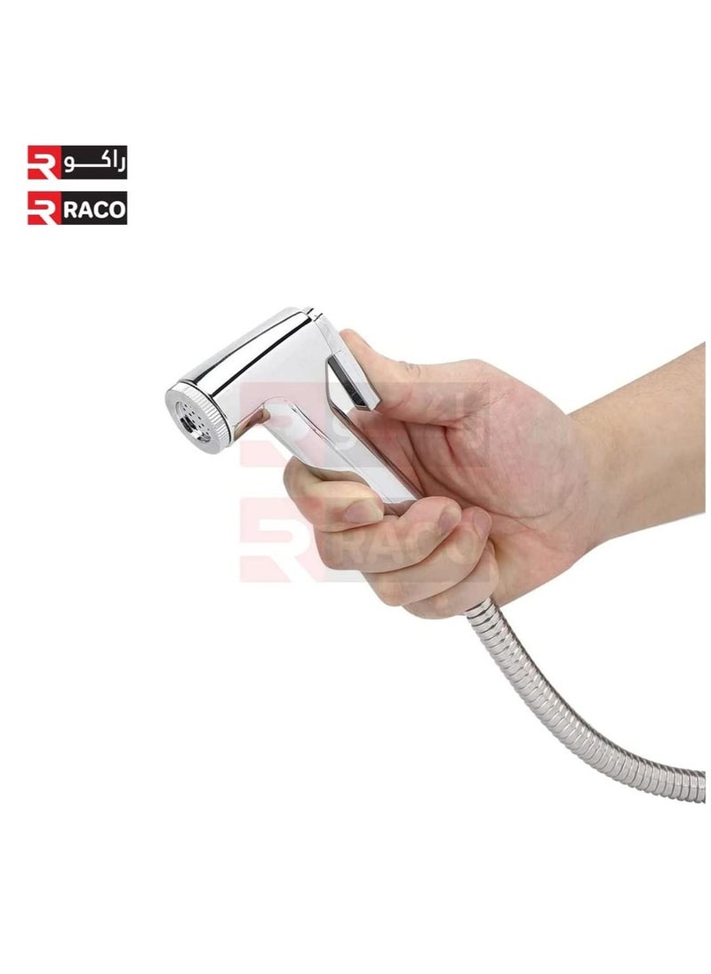 RACO RACO ABS Shattaf Handheld Faucet Set Toilet Wash Bidet Jet Spray Gun Shower Head (Chrome Plated)  - Image 3