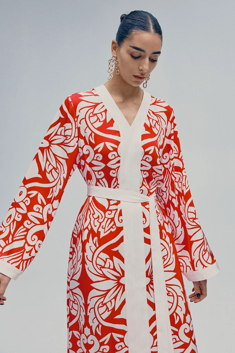 H&M Tie-belt kaftan dress