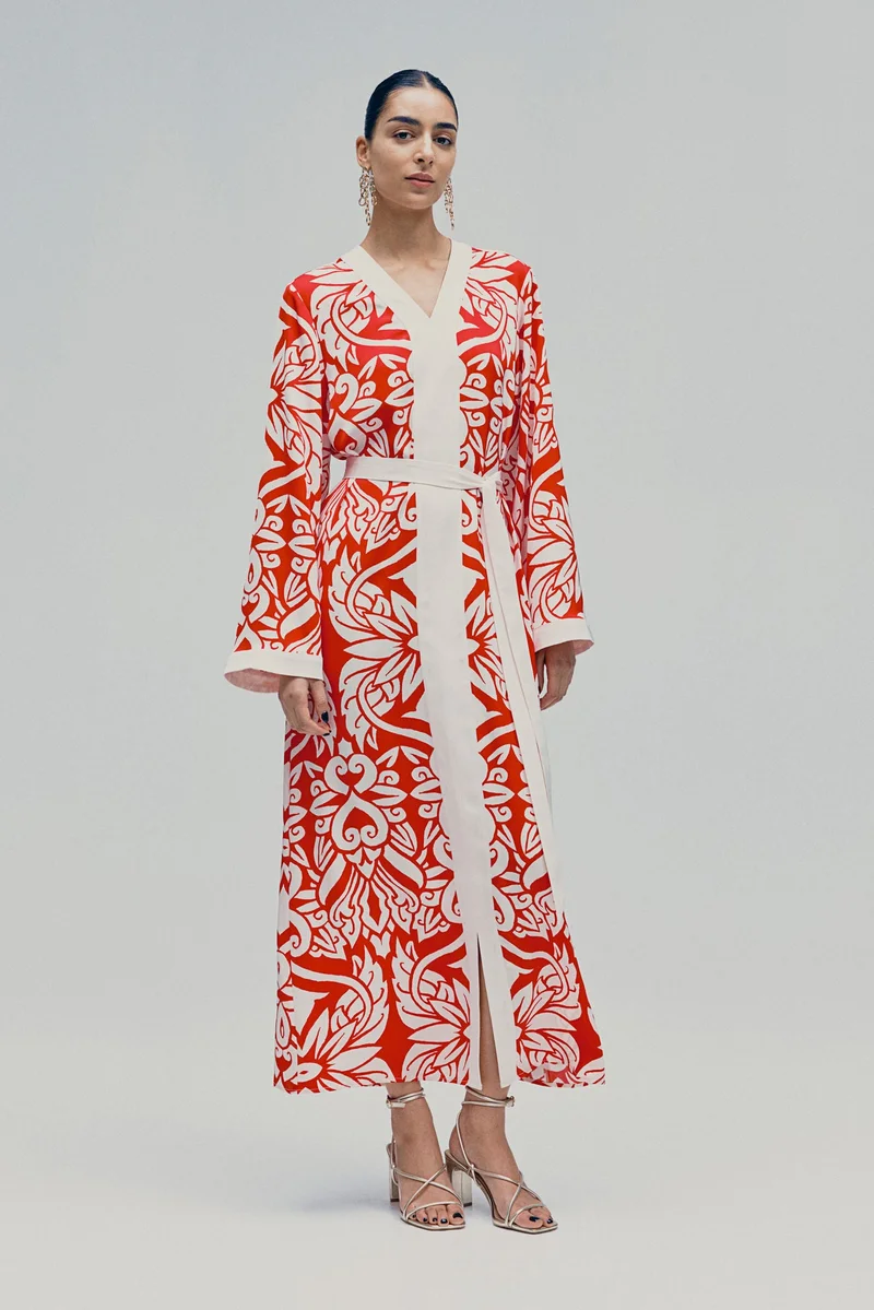 H&M Tie-belt kaftan dress