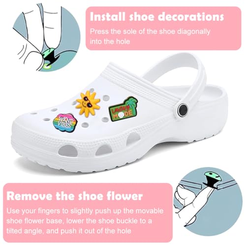 MAYCREATE® 30Pcs Fashion Cartoon Clog Shoe Charms, Summer Vibe DIY Shoe Charms for Crocs, Assorted PVC Soft Rubber Cartoon Slipper Decorations - Image 4