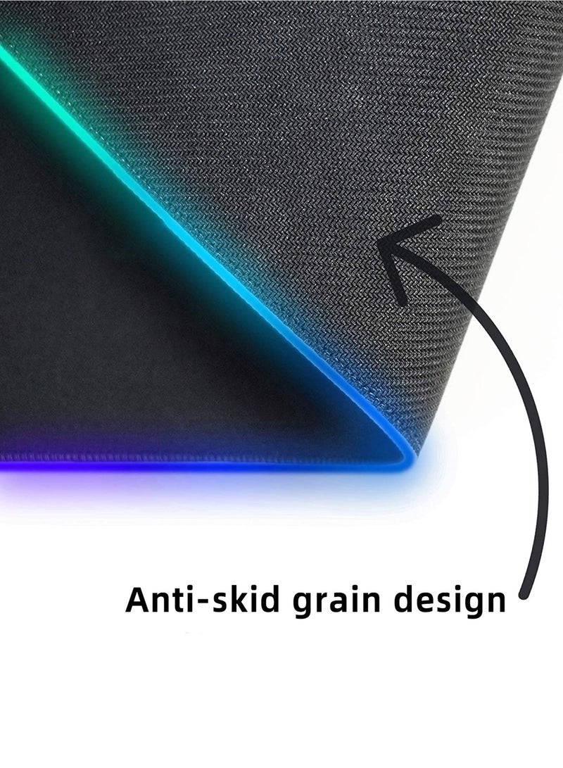Datazone RGB Gaming Mouse Pad 35x25cm, Smooth Surface with Multicolor Lighting, One-Touch Switching, Anti-Slip Rubber Base - Image 5