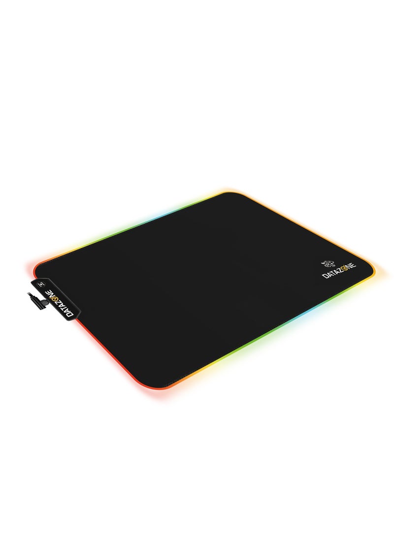 Datazone RGB Gaming Mouse Pad 35x25cm, Smooth Surface with Multicolor Lighting, One-Touch Switching, Anti-Slip Rubber Base - Image 4