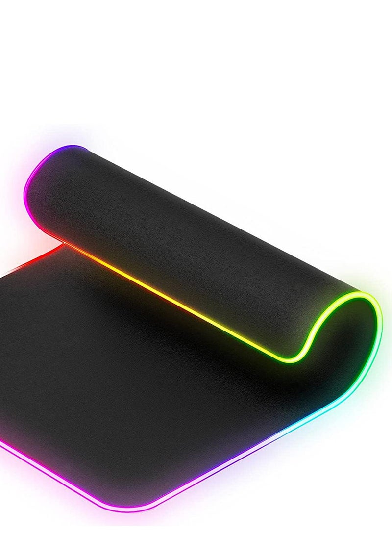 Datazone RGB Gaming Mouse Pad 35x25cm, Smooth Surface with Multicolor Lighting, One-Touch Switching, Anti-Slip Rubber Base - Image 3