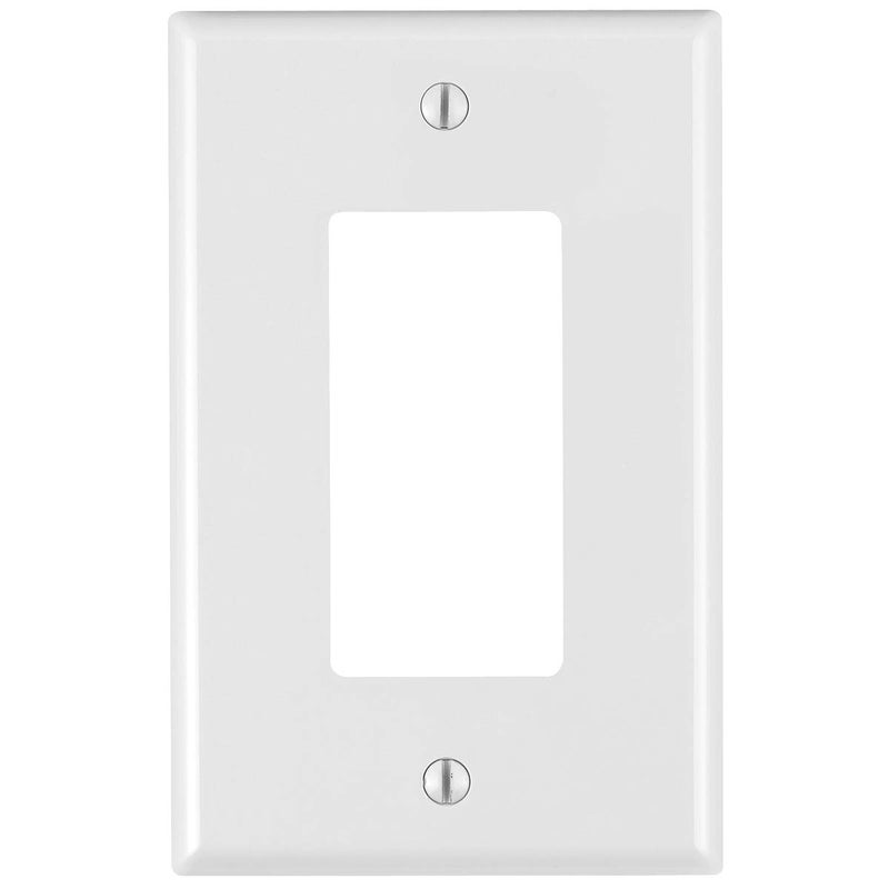 Leviton 1-Gang 1-Decora Midway Nylon Wallplate 10 Pack, PJ26-WM, White - Image 3
