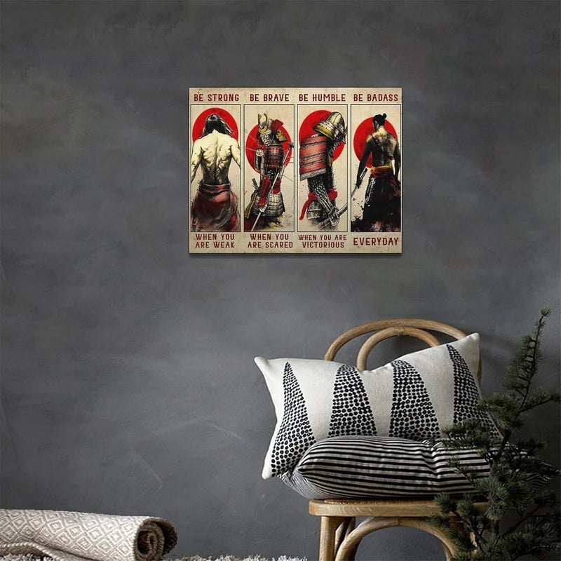 Tijuboni Vintage Japanese Samurai Canvas Wall Art - Image 3