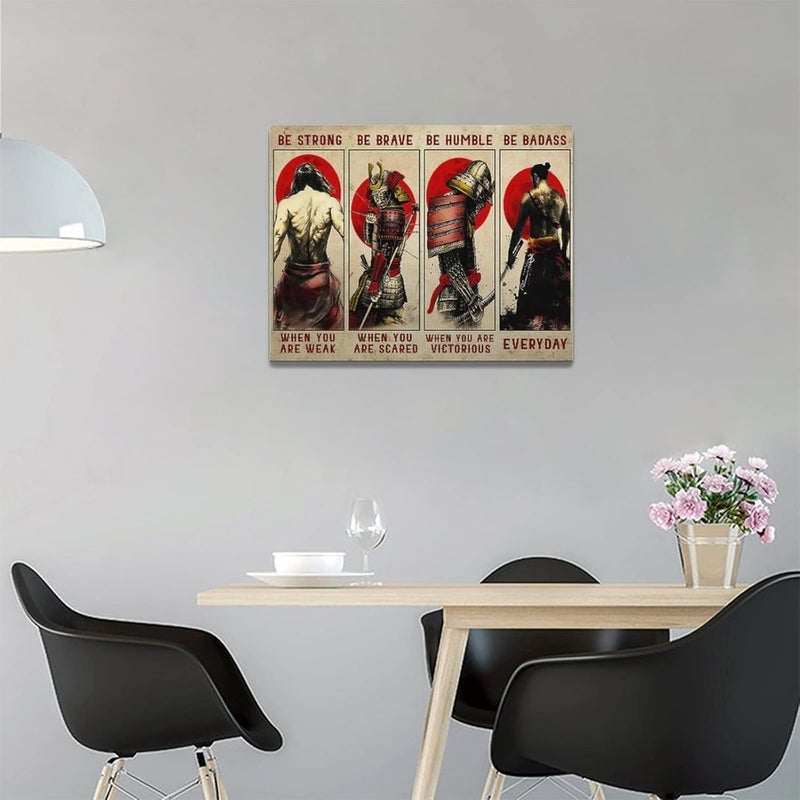 Tijuboni Vintage Japanese Samurai Canvas Wall Art - Image 4