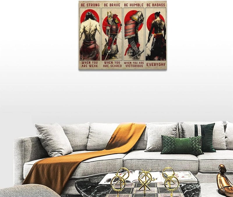 Tijuboni Vintage Japanese Samurai Canvas Wall Art - Image 5