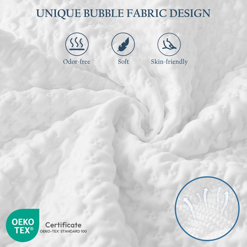 Luxe Linen Side Sleeper Pillows for Adults, Adjustable Shredded Memory Foam Bed Pillows for Neck and Shoulder Pain, Standard White Cooling Curved Pillows with Washable Cover - Image 5