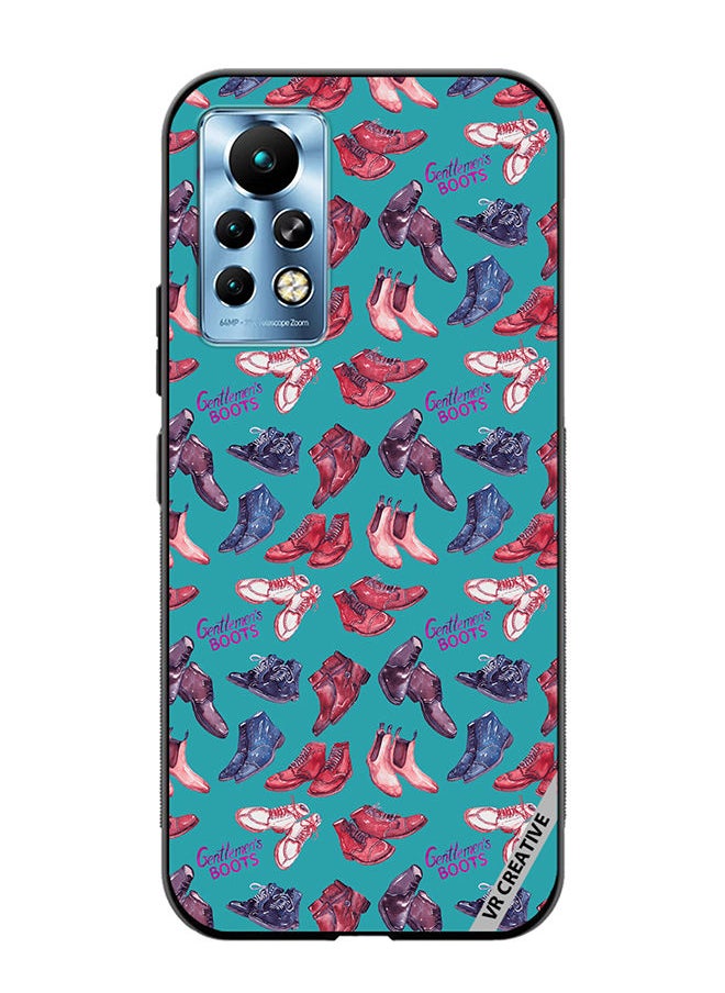 VR CREATIVE - Protective Case Cover For Infinix Note 11 Pro Modern Gentlemen's Boots Collection Design Multicolour - Image 1
