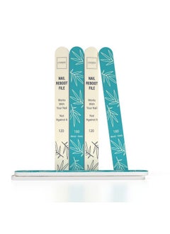 Onsen Secret Japanese Nail File Professional 6Pack Nail Files Double Sided Natural & Acrylic Nail Filers 120/180 Grit Disposable Salon Smooth Travel Best Nail File For Shiny Nails (6 Counts)  - Image 1