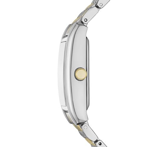 Folio Women's Rectangular Silver and Gold Two-Tone Bracelet Watch (Model: FMDFL1040) - Image 2