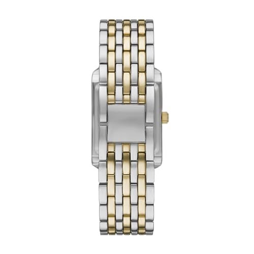 Folio Women's Rectangular Silver and Gold Two-Tone Bracelet Watch (Model: FMDFL1040) - Image 3
