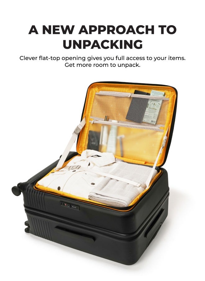 Mokobara MOKOBARA The Access Trunk Check-in Medium Luggage Expandable 8 Hinomoto Wheels TSA Lock Trolley for Travels (Black)  - Image 3