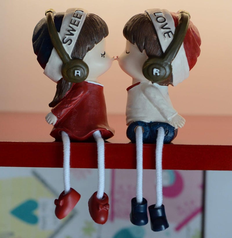 STORE 2508 Store2508 Latku Romantic Sweet Love Polyresin Hanging Legs Showpiece LZ450 (Pair) - Image 1