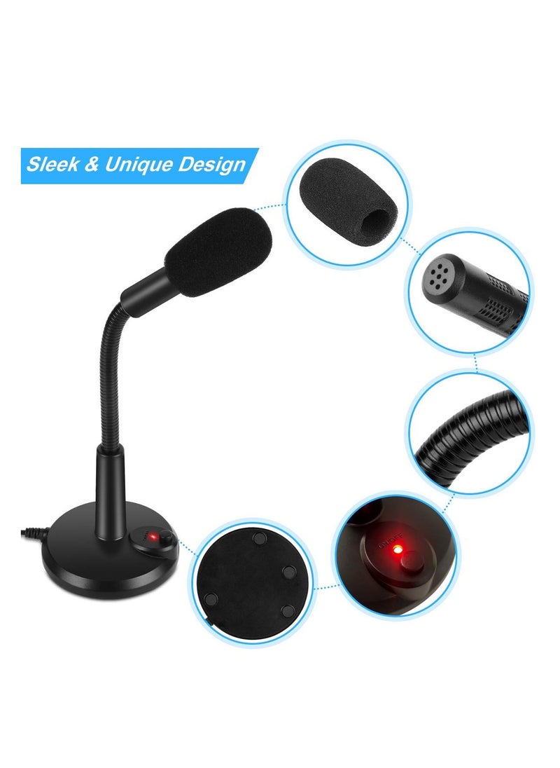 SYOSI - SYOSI, USB Microphone, USB PC Mic for Business Video Conference, Recording, Chat, Podcasting, Online Class, Mute Button with LED Indicator, Compatible with Macbook, Laptop, PC, Window - Image 1