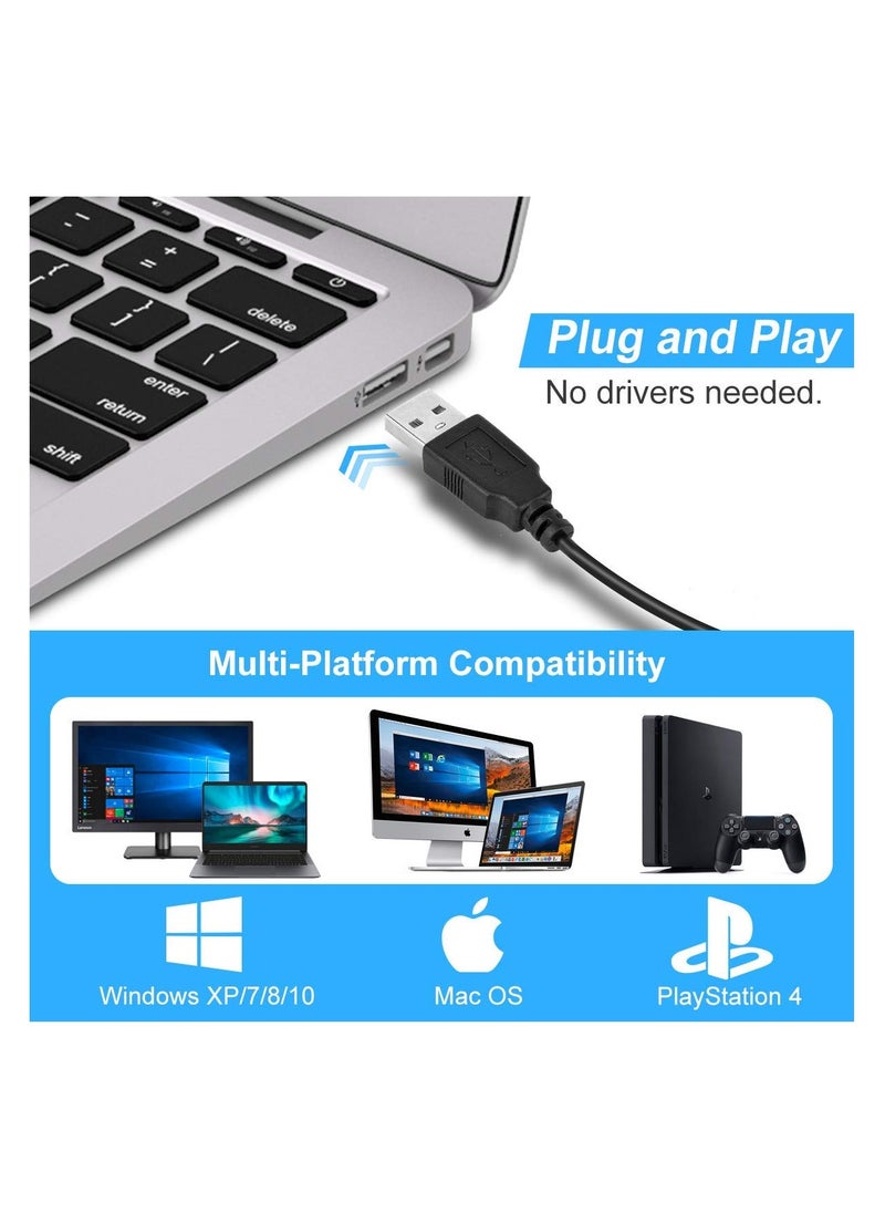 SYOSI - SYOSI, USB Microphone, USB PC Mic for Business Video Conference, Recording, Chat, Podcasting, Online Class, Mute Button with LED Indicator, Compatible with Macbook, Laptop, PC, Window - Image 1