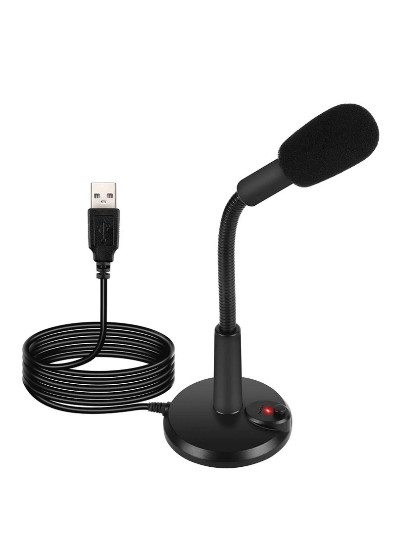 SYOSI - SYOSI, USB Microphone, USB PC Mic for Business Video Conference, Recording, Chat, Podcasting, Online Class, Mute Button with LED Indicator, Compatible with Macbook, Laptop, PC, Window - Image 1