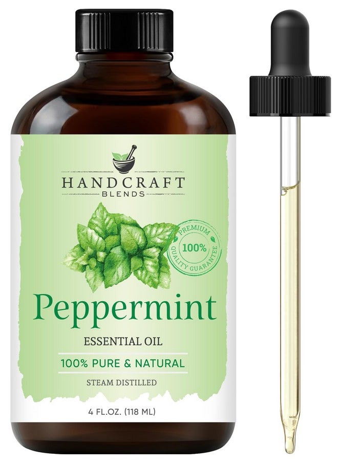 Handcraft Blends Peppermint Essential Oil - Huge 4 Fl Oz - 100% Pure and Natural - Premium Grade with Glass Dropper - pzsku/Z0AAB20A1DFCC04F64253Z/45/_/1736426465/d3d96f83-ae29-4e2e-bc37-71cc6993865d