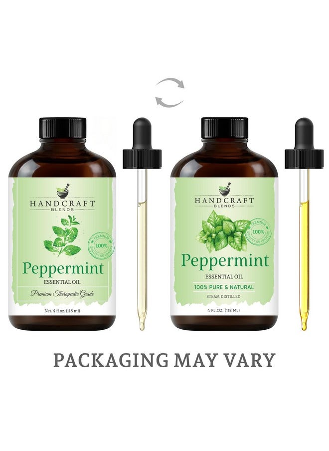 Handcraft Blends Peppermint Essential Oil - Huge 4 Fl Oz - 100% Pure and Natural - Premium Grade with Glass Dropper - pzsku/Z0AAB20A1DFCC04F64253Z/45/_/1736426467/48b3fab0-c2f3-4d92-97a2-7ecdcd1c0b88