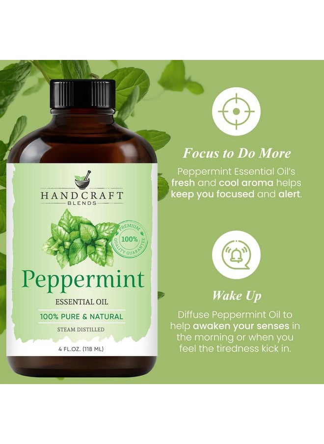 handcraft Blends Handcraft Blends Peppermint Essential Oil - Huge 4 Fl Oz - 100% Pure and Natural - Premium Grade with Glass Dropper  - Image 5