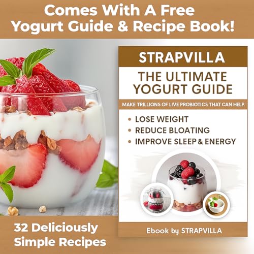 STRAPVILLA Hung Curd Maker | 1400ml Large Capacity | Greek Yogurt Filter Strainer | Fine 304 S.S. Mesh Strainer with Lid | Durable Food Grade & Curd Maker for Home | Creamy Thick Yogurt - Image 3