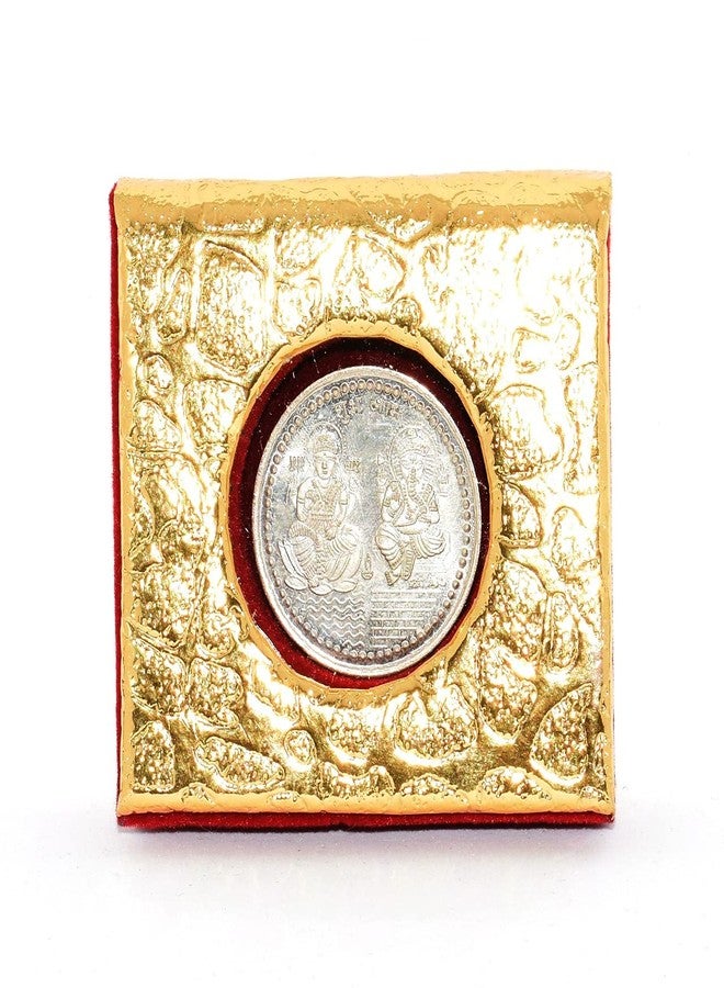 RELBEES Silver plated coin with velvet gift box pack of 2 for Diwali Gifts/Diwali gift items/corporate gift/wedding/birthday/anniversary (2) - Image 1