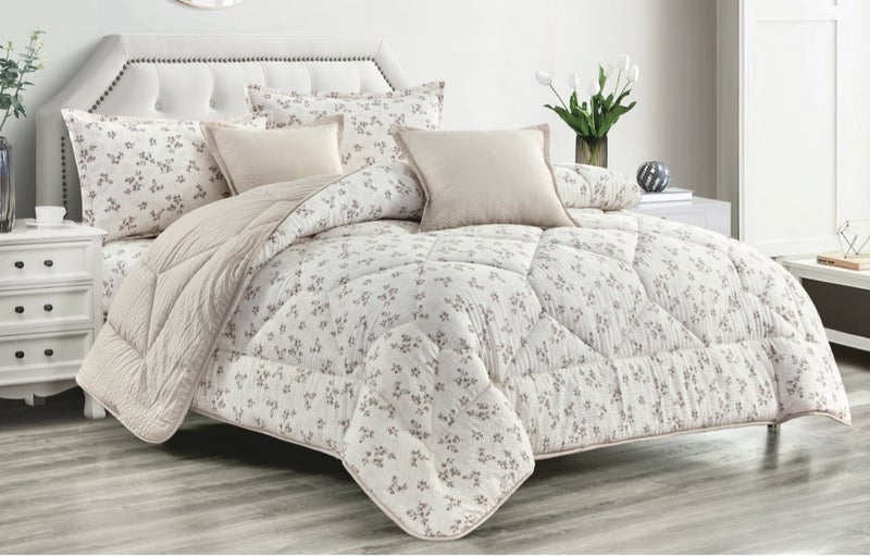 Cotton bedspread set – Single size, 4 pieces, 50% cotton
