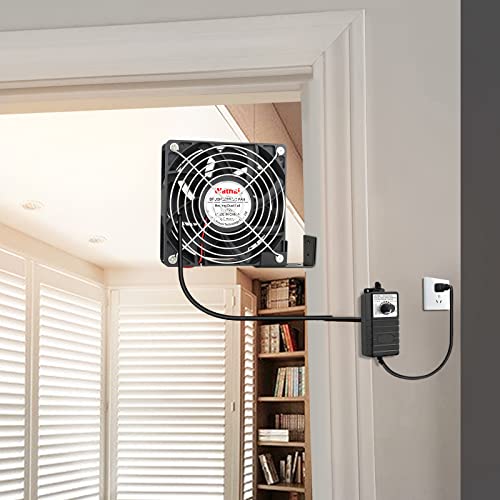 Wathai 120mm Muffin Fan Dual Ball with AC 110v - 240V Speed Control High Performance for Doorways, Wood Stoves, Fireplaces 2 Pack - Image 5