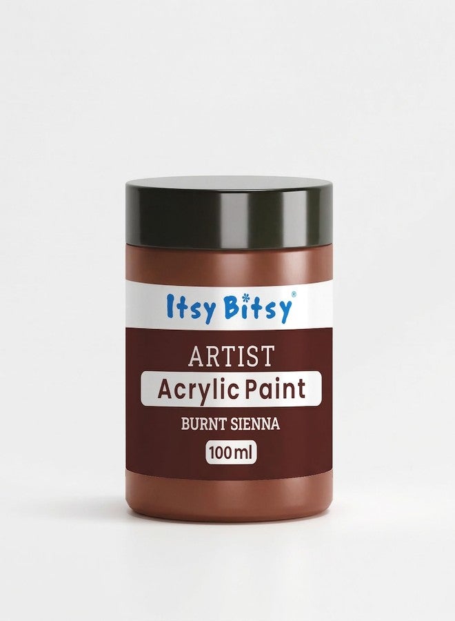 itsy-bitsy Itsy Bitsy Artists Acrylic Colour Burnt Sienna 100ml Bottle Earth Tone Smooth Finish Fast Drying Paint for Canvas Wood Paper Fabric DIY Art Craft Projects