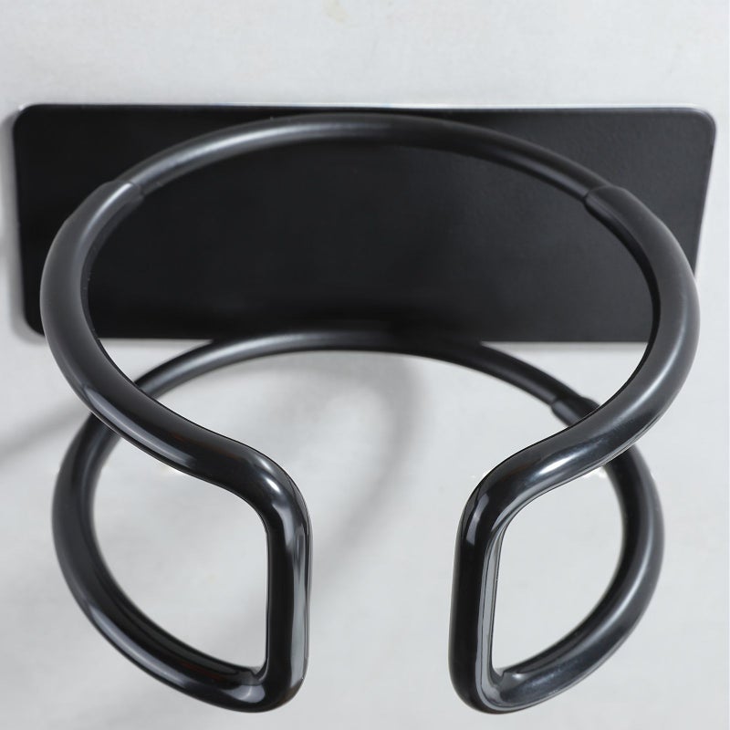 Rural Iron Hair Dryer Holder Wall Mounted Bathroom Storage Rack Hole Free - Image 3