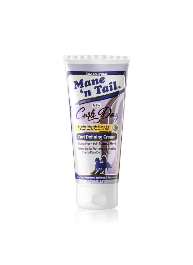 Mane 'n Tail Mane 'n Tail Curls Day Curl Defining Cream With Biotin, Vitamin E and B5 Rooibos & Coconut Oil for Soft Natural Hold Sulfate and Paraben Free (Curl Defining Cream)  - Image 1