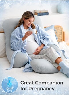 Pregnancy Pillows with Cooling Cover, U-Shaped Full Body Maternity Pillow for Side Sleepers 57 Inch - Support for Back, Hip, Belly, Legs for Pregnant Women - pzsku/Z0AAB859432BA3743A8EFZ/45/_/1740471470/daa83fc6-f74f-41a2-b3b5-358dd963348b