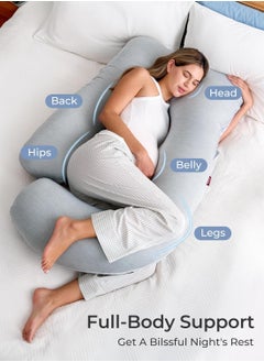 Pregnancy Pillows with Cooling Cover, U-Shaped Full Body Maternity Pillow for Side Sleepers 57 Inch - Support for Back, Hip, Belly, Legs for Pregnant Women - pzsku/Z0AAB859432BA3743A8EFZ/45/_/1740471479/4f1f29f1-694f-473c-a709-269619a15246