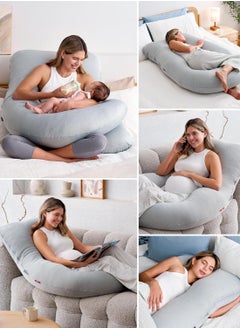 Pregnancy Pillows with Cooling Cover, U-Shaped Full Body Maternity Pillow for Side Sleepers 57 Inch - Support for Back, Hip, Belly, Legs for Pregnant Women - pzsku/Z0AAB859432BA3743A8EFZ/45/_/1740471490/8a97c552-2950-4c52-bd26-b956763bbfac